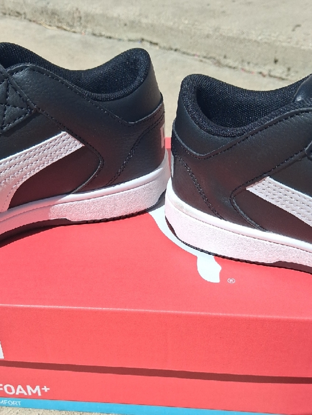 Puma Rebound Layup Low Sneakers Shoes Boys Size 3C - Picture 6 of 10